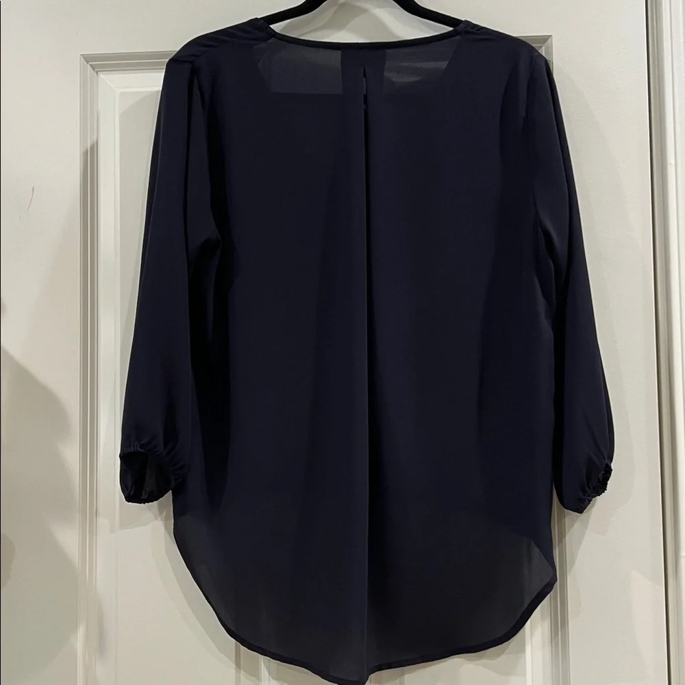 Veronica M asymmetrical draped blouse 3/4 sleeve size Medium - Picture 3 of 4